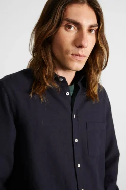 Best Sale Adam Shirt Plain Navy Men Shirts