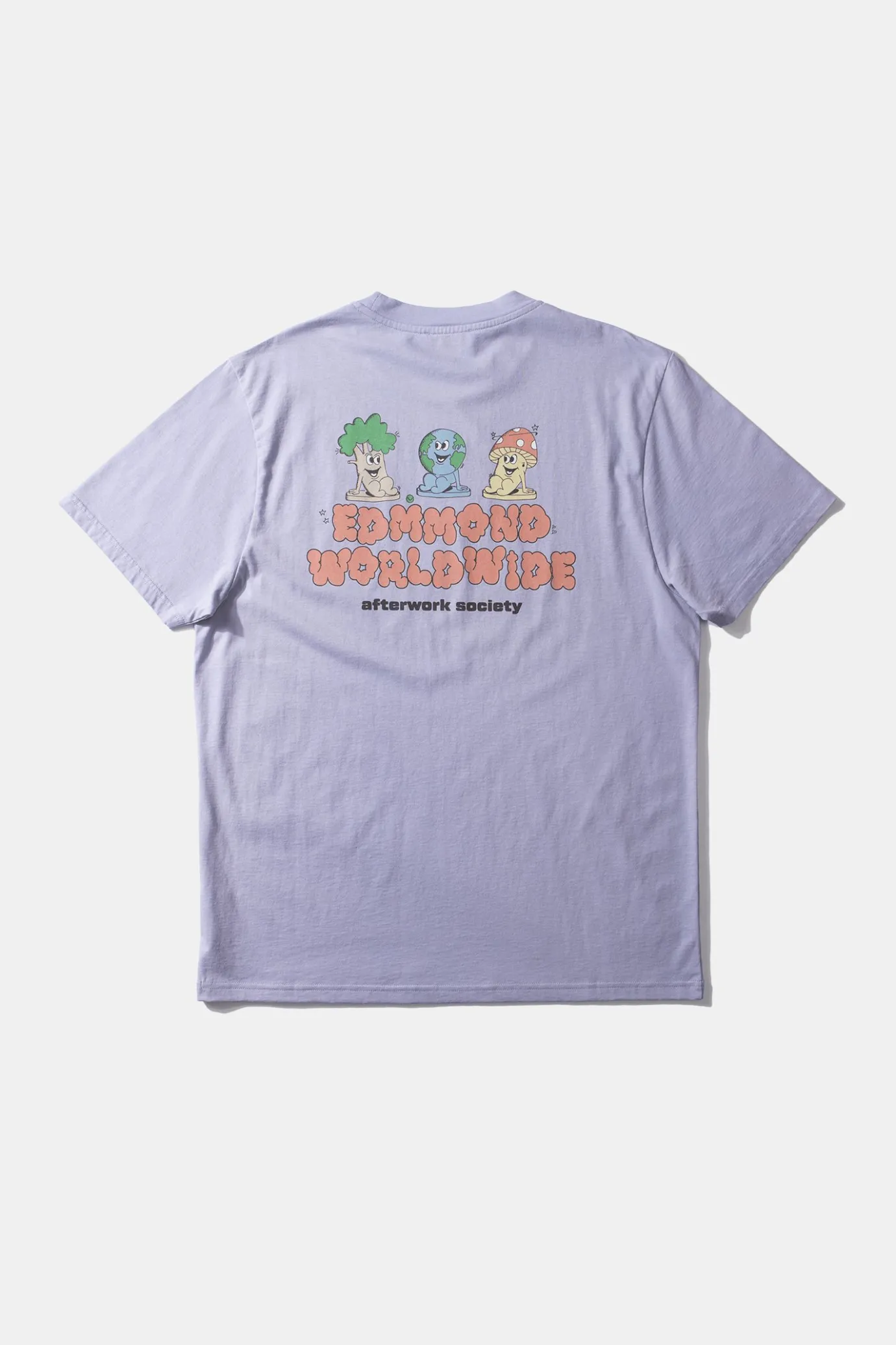 Sale Afterwork Society Plain Light Purple Men T-Shirts