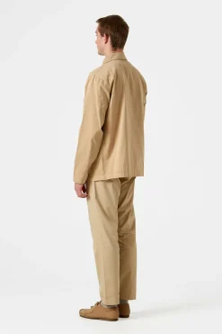 Shop Albatros Jacket Plain Tan Men Outerwear