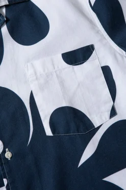 Clearance Alice Short Sleeve Shirt Printed Navy Men Shirts