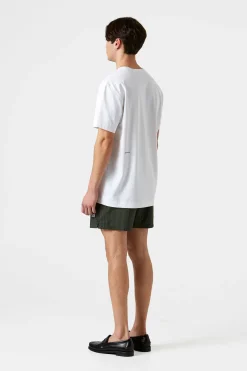 Hot Ben Vertical Stripes Khaki Men Swimwear