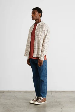 Clearance Blend Shirt Plain Beige Men Shirts