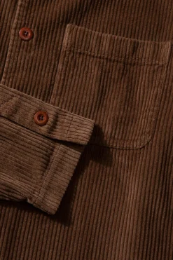 Cheap Bline Jacket Cord Plain Brown Men Outerwear