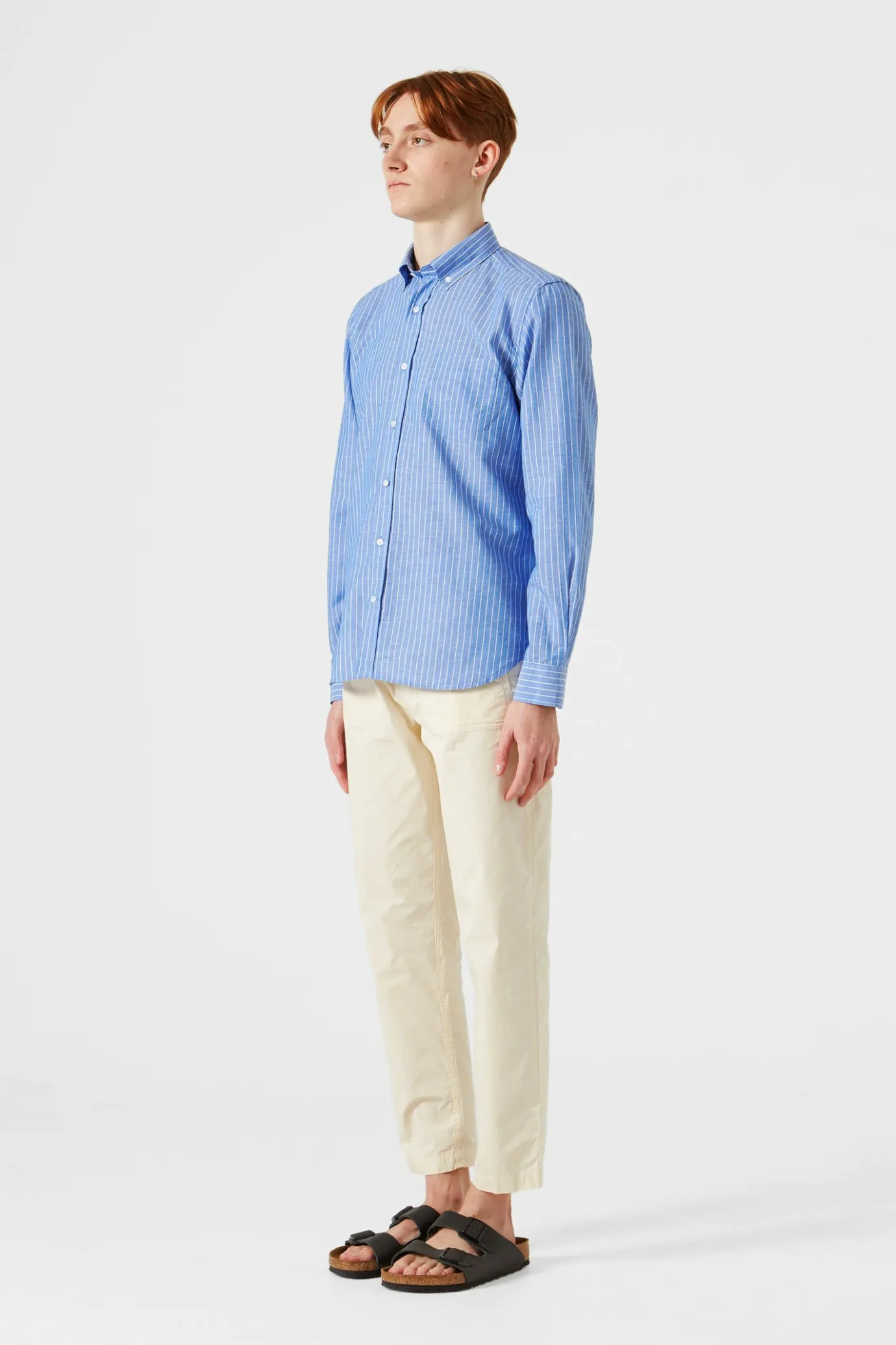 Flash Sale Bold Shirt Vertical Stripes Blue Men Shirts