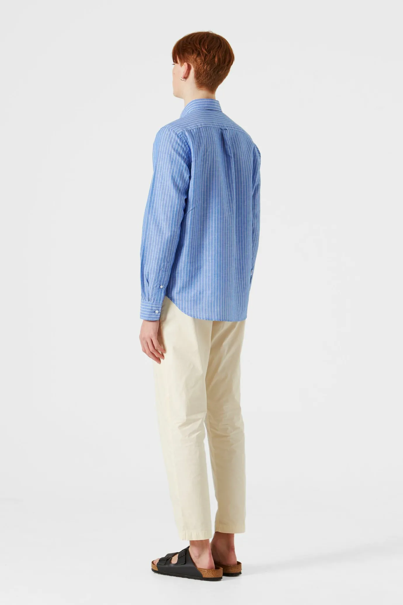 Flash Sale Bold Shirt Vertical Stripes Blue Men Shirts