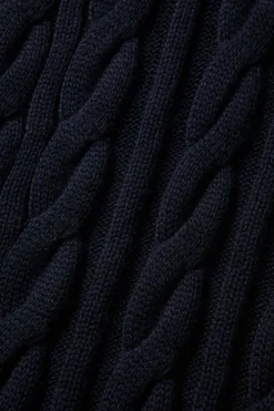 Best Sale Braided Vest Plain Navy Men Knitwear