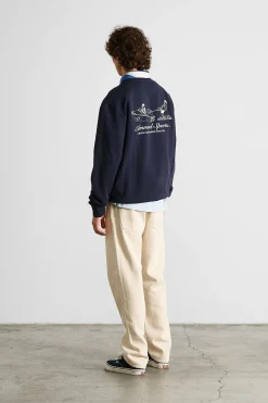 Cheap Calypso Ii Sw Plain Navy Men Sweatshirts