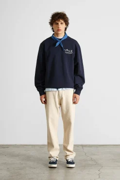 Cheap Calypso Ii Sw Plain Navy Men Sweatshirts