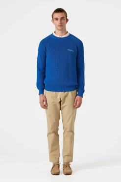 Shop Canale Sweater Plain Blue Men Knitwear