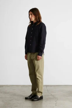 Shop Chino Herringbone Plain Khaki Men Trousers