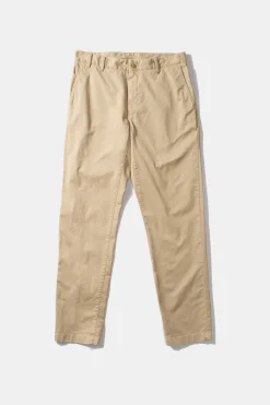 Outlet Chino Pants Plain Beige Men Trousers