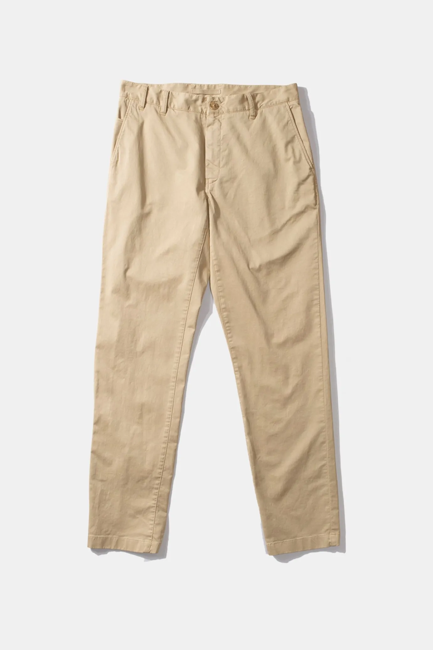 Outlet Chino Pants Plain Beige Men Trousers