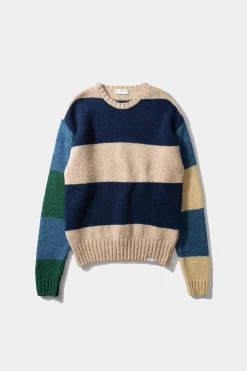 Sale Clown Sweater Colour Block Navy Men Knitwear