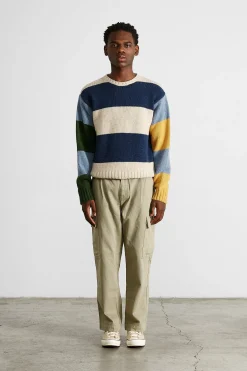 Sale Clown Sweater Colour Block Navy Men Knitwear