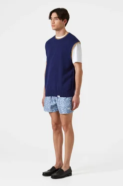 Sale Coco Pocket Plain Blue Men Swimwear