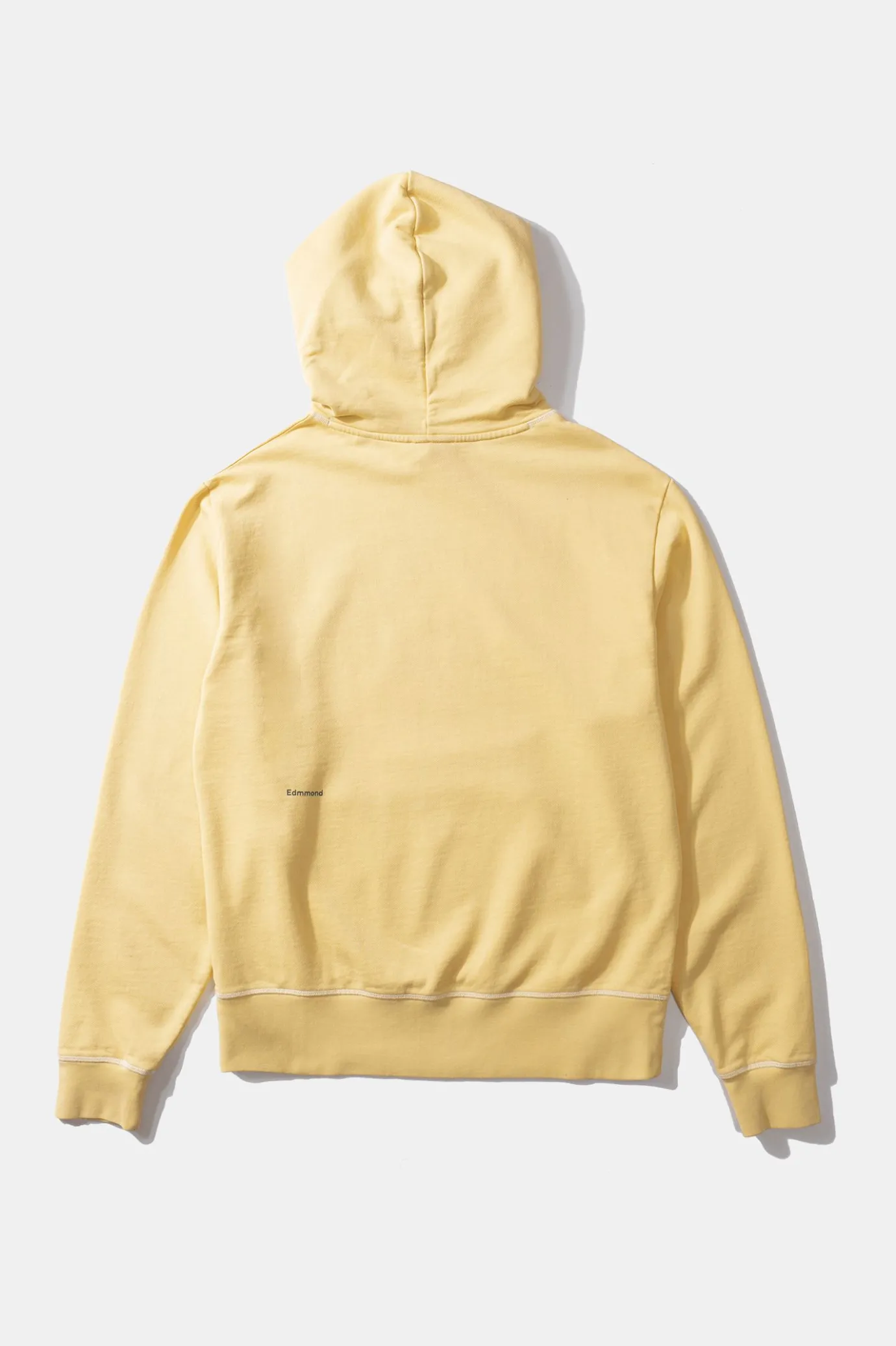 Shop College Arch Hoodie Plain Light Yellow Men Sweatshirts