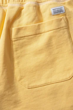 Best Sale College Arch Shorts Plain Light Yellow Men Trousers