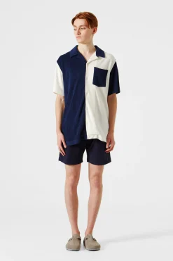 Shop Colour Block Terry Shirt Men Shirts