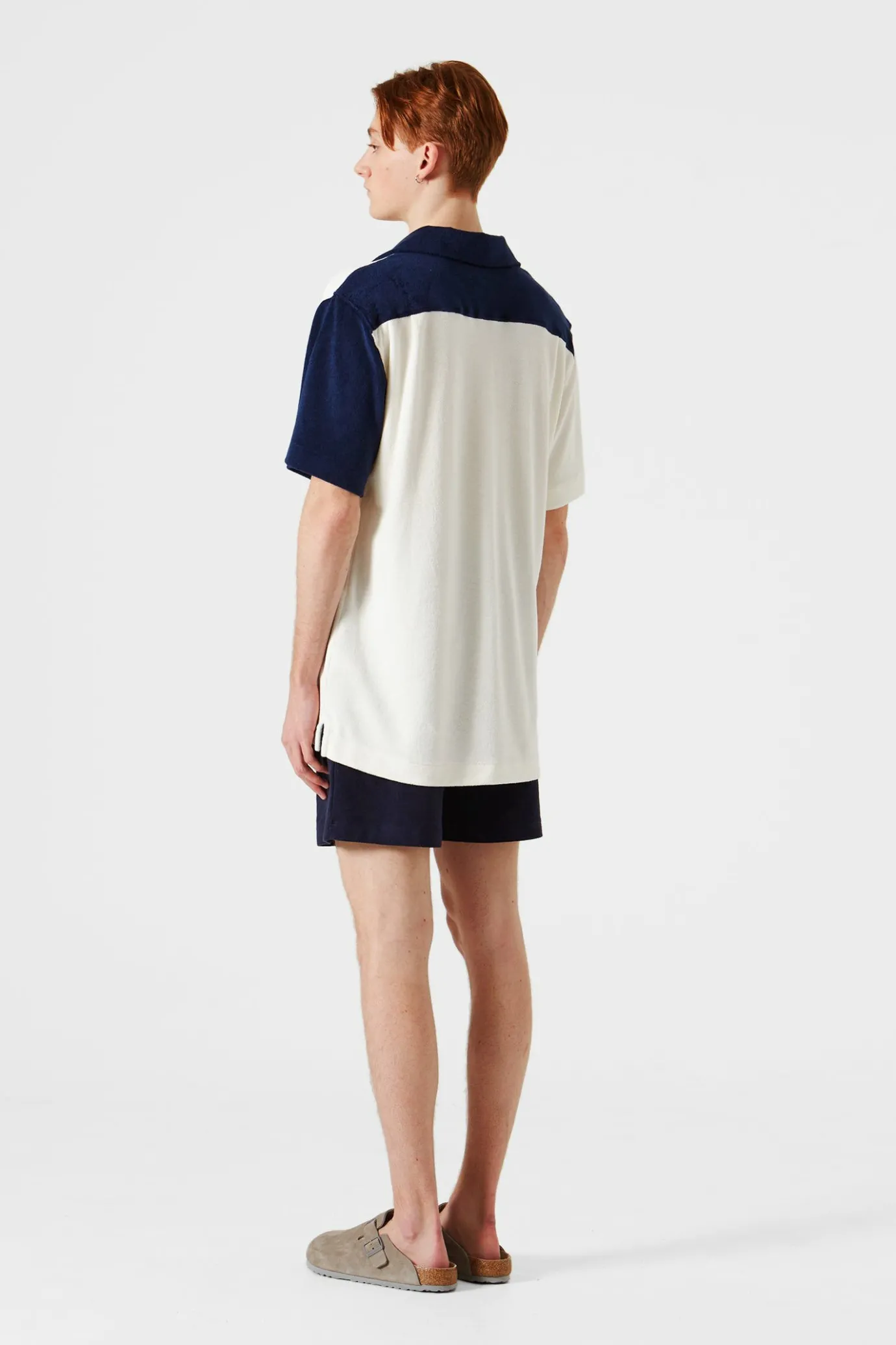 Shop Colour Block Terry Shirt Men Shirts