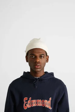 Discount Curly Hoodie Plain Navy Men Sweatshirts