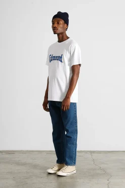 Clearance Curly Plain White Men T-Shirts