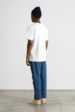 Clearance Curly Plain White Men T-Shirts