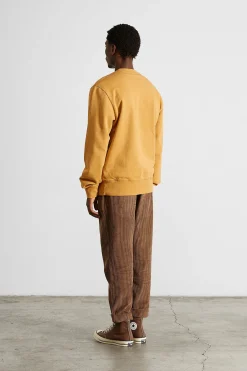 Discount Curly Sw Plain Caramel Men Sweatshirts