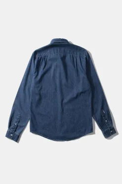 Store Day Shirt Denim Plain Stonewash Men Shirts