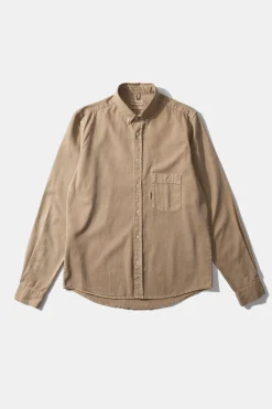 Flash Sale Day Shirt Twill Plain Tan Men Shirts