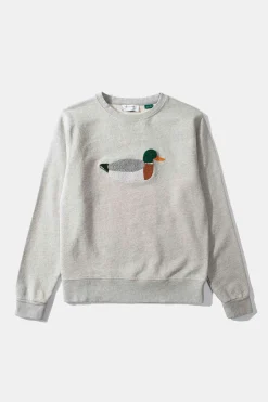 Sale Duck Hunt Plain Grey Melange Men Sweatshirts
