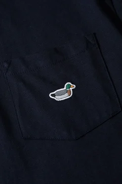 Fashion Duck Patch Tee Ns Plain Navy Men T-Shirts