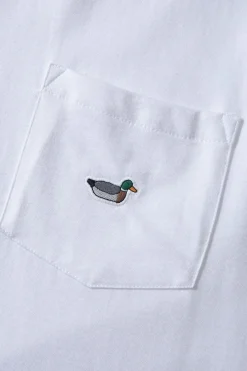 New Duck Patch Tee Ns Plain White Men T-Shirts