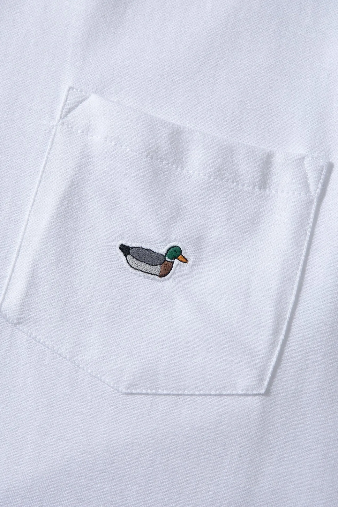 New Duck Patch Tee Ns Plain White Men T-Shirts