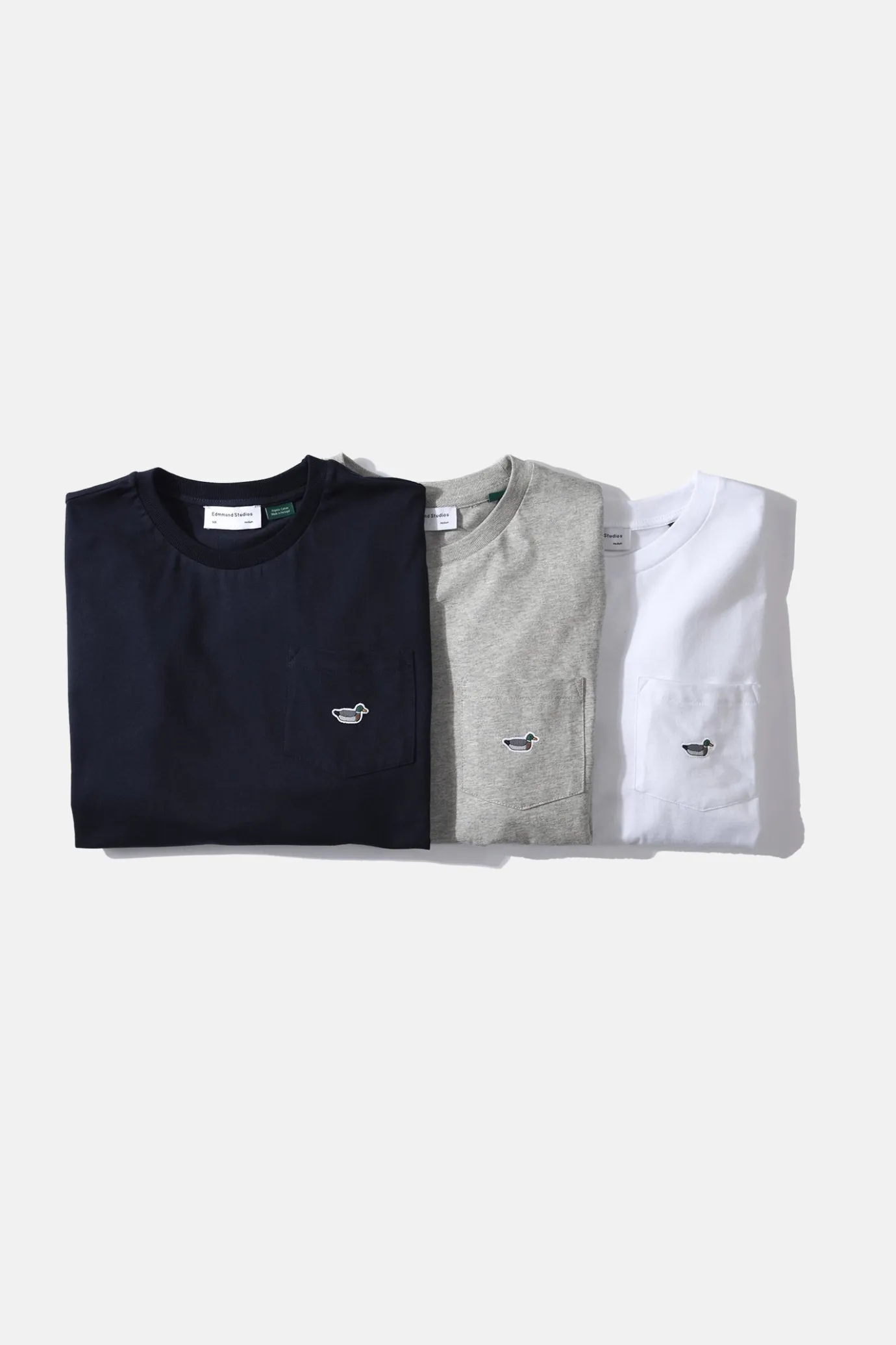 New Duck Patch Tee Ns Plain White Men T-Shirts