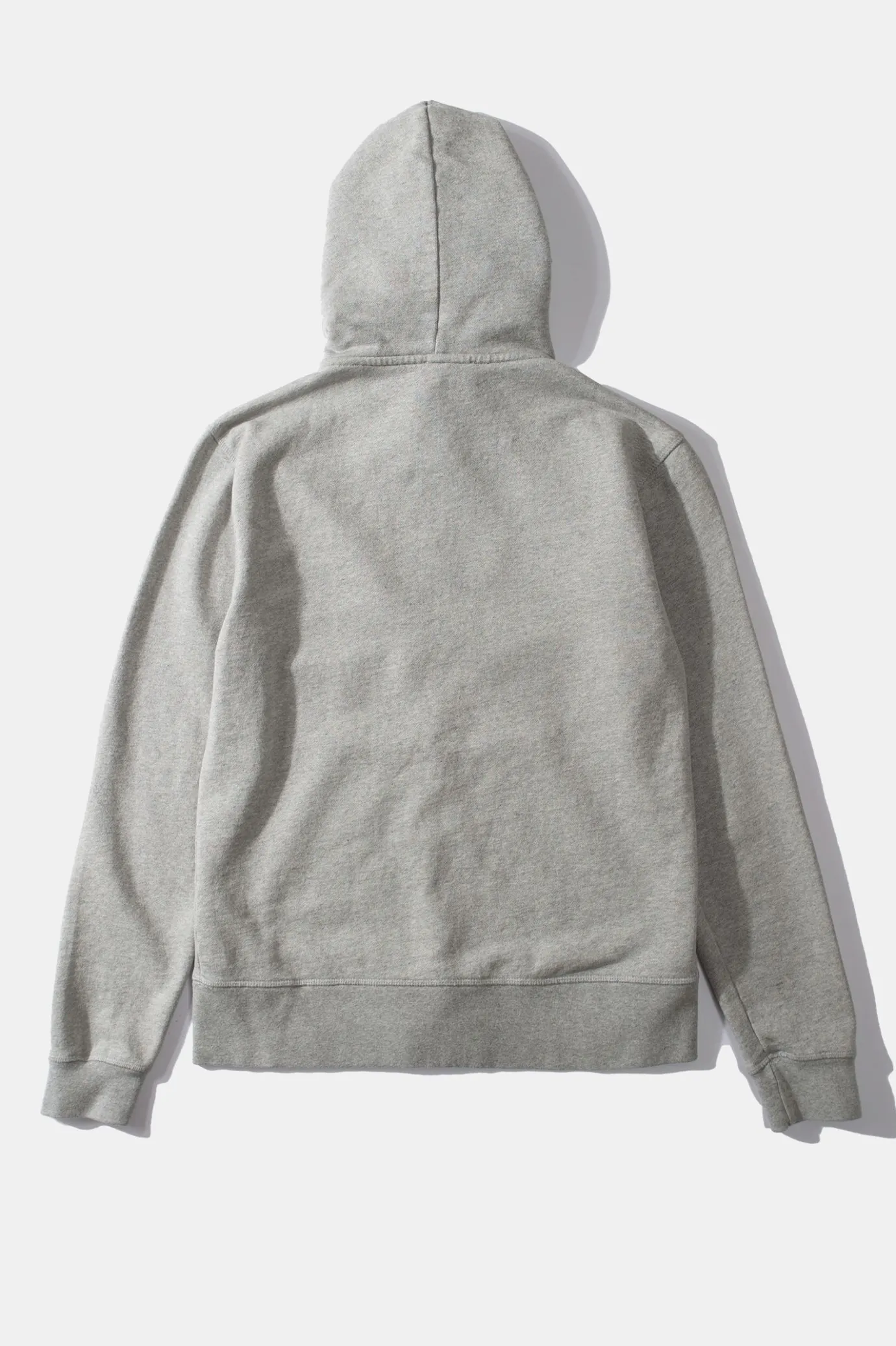 Outlet Duck Patch Zip Hoodie Plain Grey Men Sweatshirts