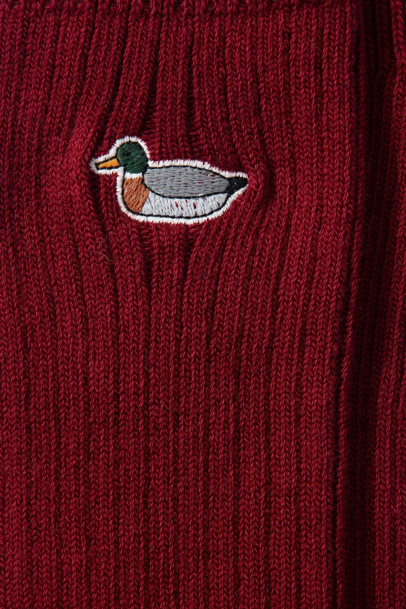 Hot Duck Socks Plain Bordeaux Men Accessories