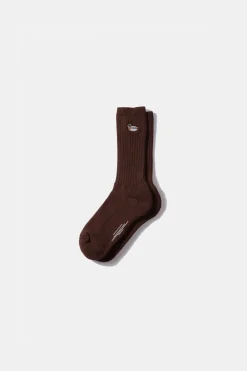 Hot Duck Socks Plain Dk Brown Men Accessories