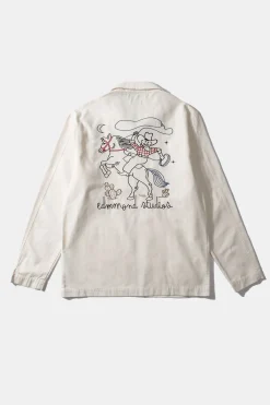 Fashion Embroidery Jacket Plain Off White Men Outerwear