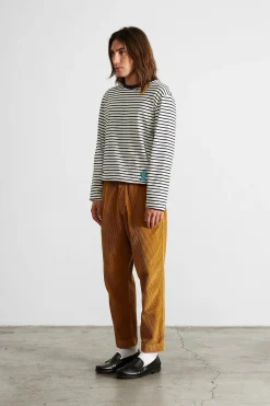 Outlet Embro Stripes Plain Navy Men T-Shirts