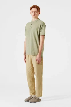 Shop Ferry Polo Plain Taupe Men Polos