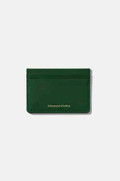 Online Fold Card Holder Plain Dk Green Men Accessories