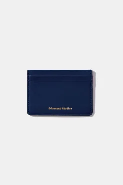Sale Fold Card Holder Plain Navy Men Accessories