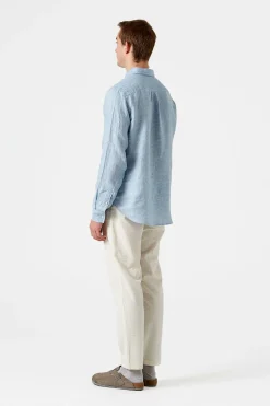 Flash Sale Free Shirt Plain Light Blue Men Shirts