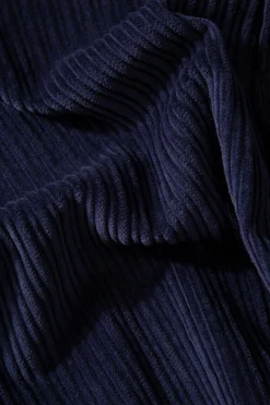 Hot French Cord Shirt Plain Navy Men Shirts