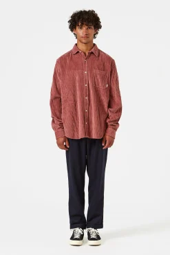 Best French Cord Shirt Plain Salmon Men Shirts