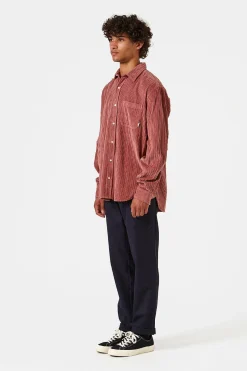 Best French Cord Shirt Plain Salmon Men Shirts