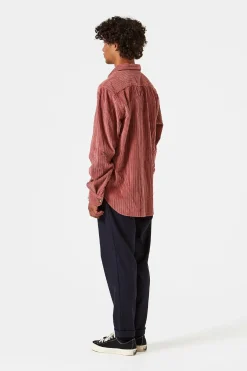Best French Cord Shirt Plain Salmon Men Shirts