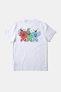 Online Fruits Tee Plain White Men T-Shirts