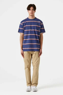 Best Gavin Stripes Plain Navy Men T-Shirts