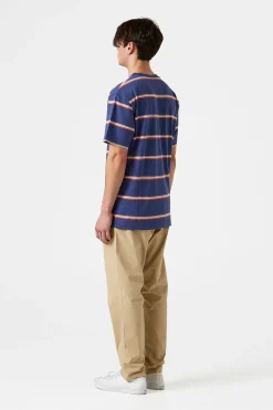 Best Gavin Stripes Plain Navy Men T-Shirts